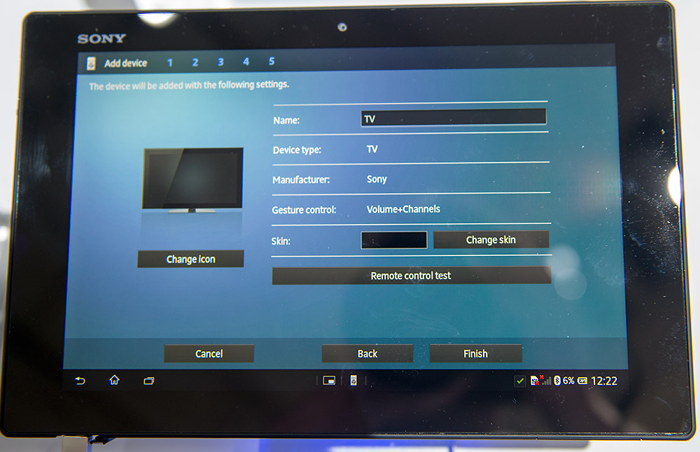 Innstillinger for fjernkontrollen - Xperia Tablet Z