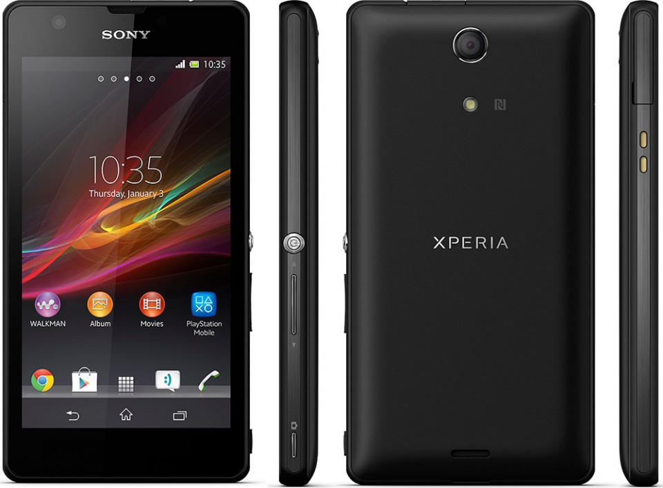 Sony Xperia ZR front og bakside